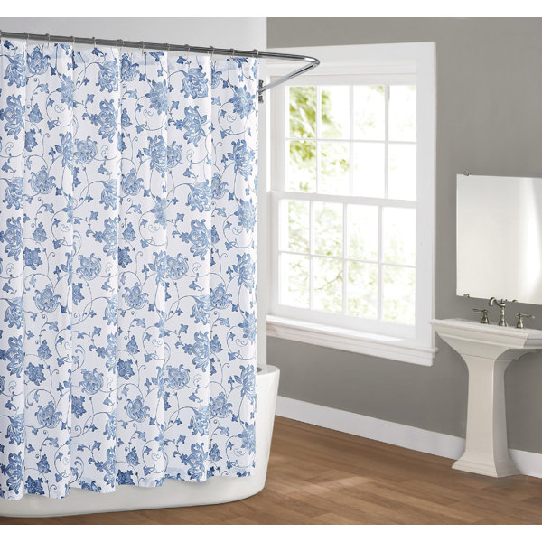 August Grove® Aguila 100 Cotton Floral Shower Curtain & Reviews Wayfair